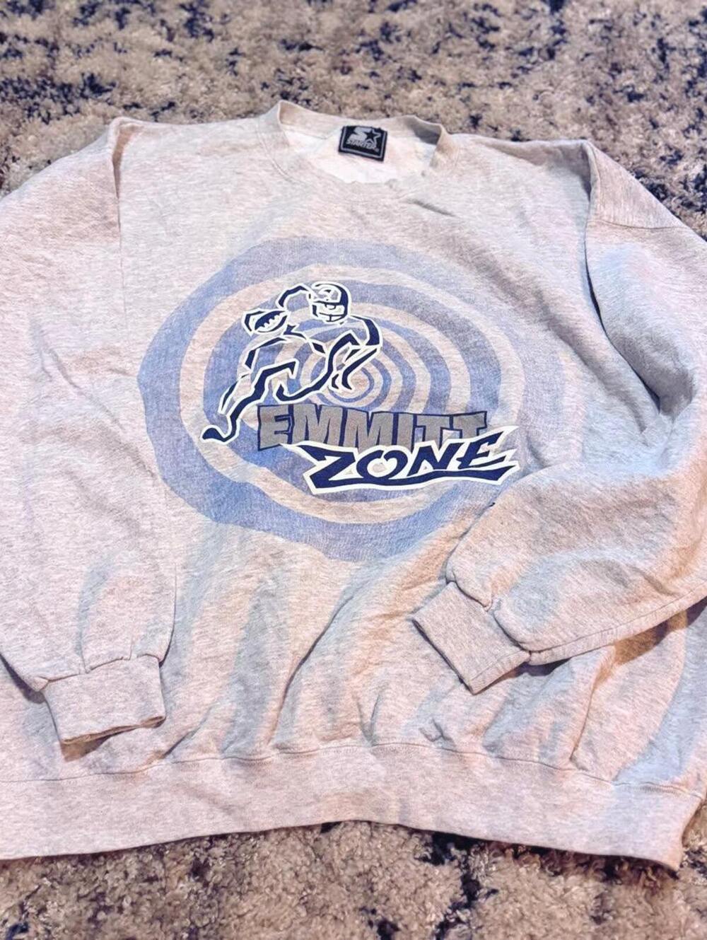 Vintage Starter Emmitt Zone Football Crewneck Sweatshirt